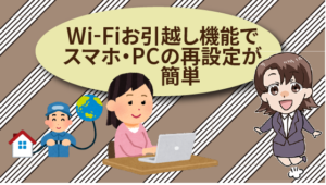 Wi-Fiお引越し機能でスマホ・PCの再設定が簡単